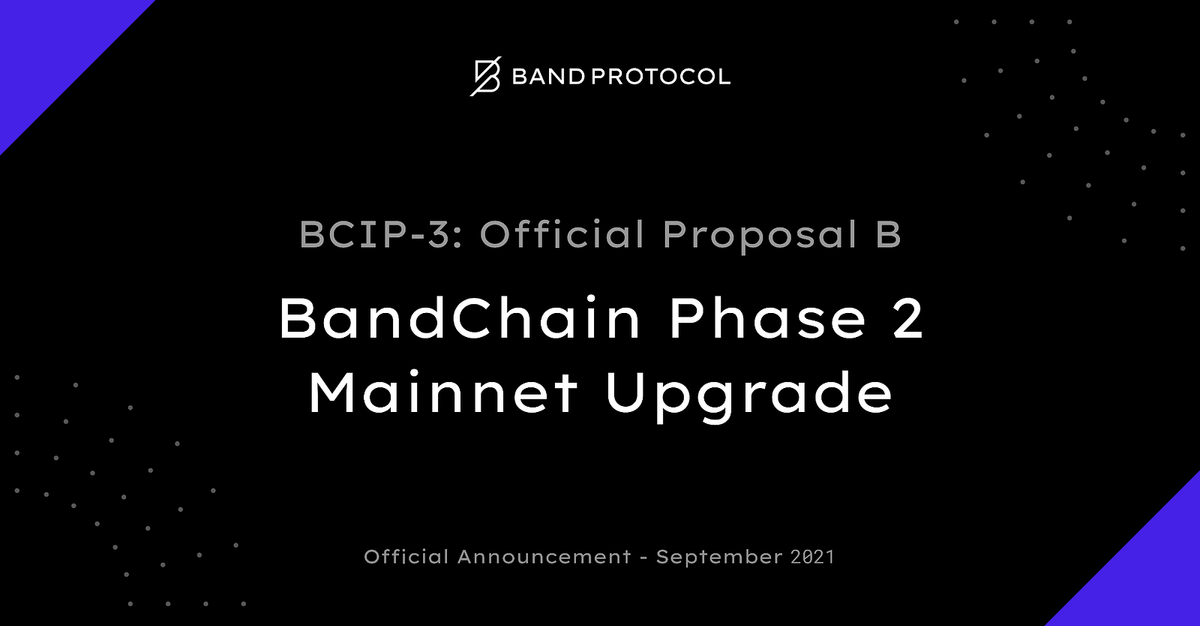 BCIP-3: BandChain GuanYu to Laozi Mainnet Official Upgrade Proposal B