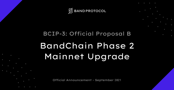BCIP-3: BandChain GuanYu to Laozi Mainnet Official Upgrade Proposal B